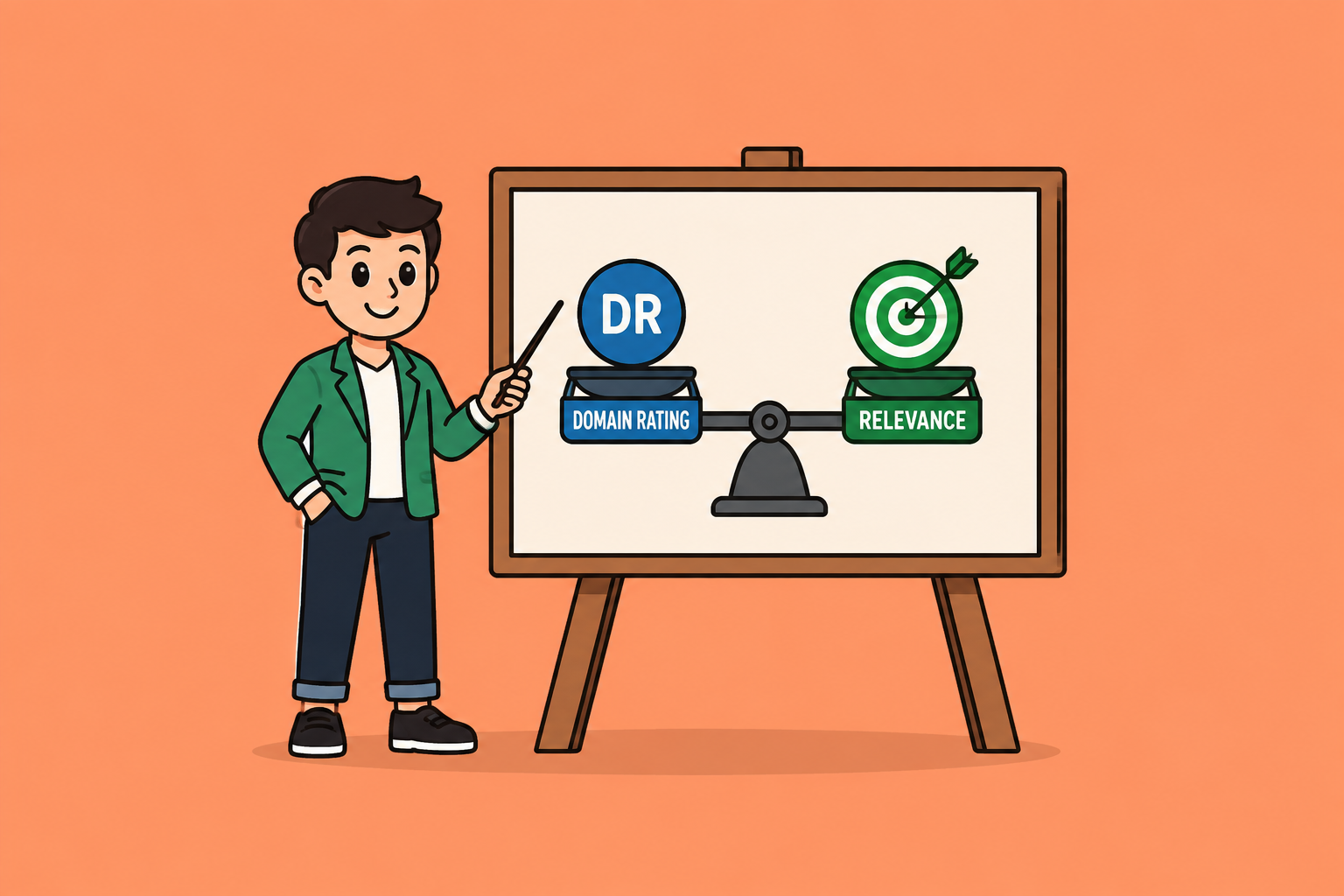 Domain Rating vs Relevance comparison for link insertion